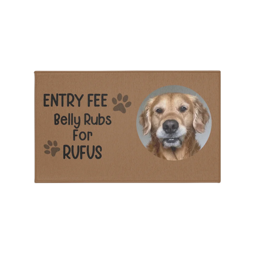 Personalized Custom Entry Fee Belly Rubs Doormat