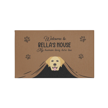 Personalized Welcome to Pet Name's House Custom Doormat