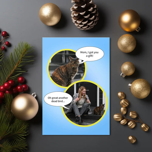 Greetings Card 3.5 X 5 Vertical Christmas Mock Up