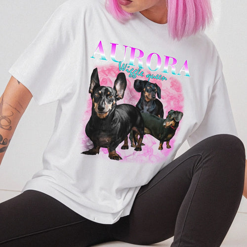 Custom Vintage Pet Photo T-Shirt 4