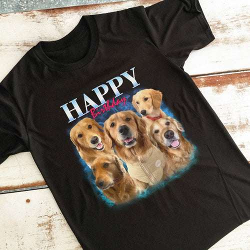 Custom Vintage Pet Photo T-Shirt 1