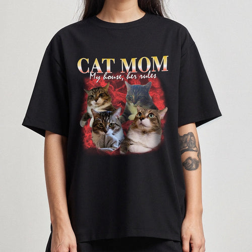 Custom Vintage Pet Photo T-Shirt 3