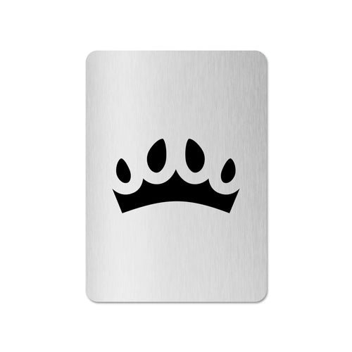 Flat Metal Card Mock Up Back