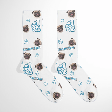 Personalized Father's Day #1 Dog Dad Socks