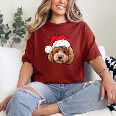 Novelty Pet Face Christmas T-Shirt