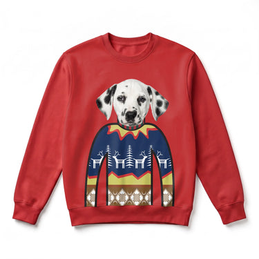 Custom Pet Face Christmas Sweatshirt