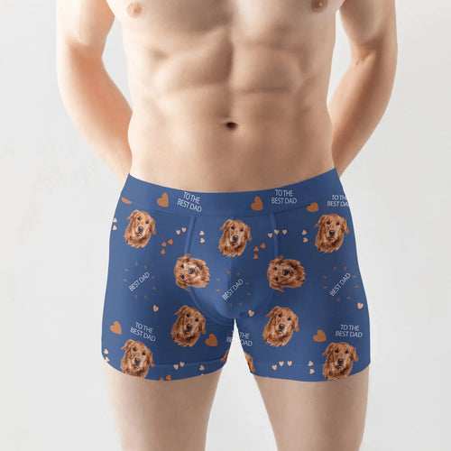 Crown and Paw - Underwear Custom Pet Boxer Briefs for Dog Dads Best Dog Dad / XS