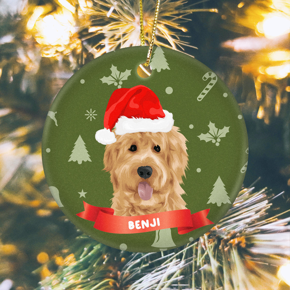 Christmas Tree Ornament of Your Pet Crown & Paw