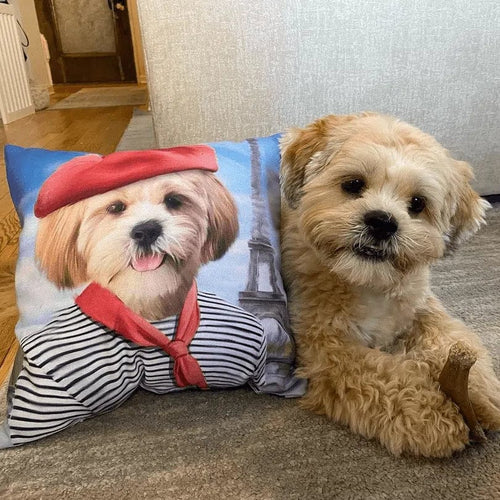Crown and Paw - Throw Pillow The Frenchie - Custom Throw Pillow