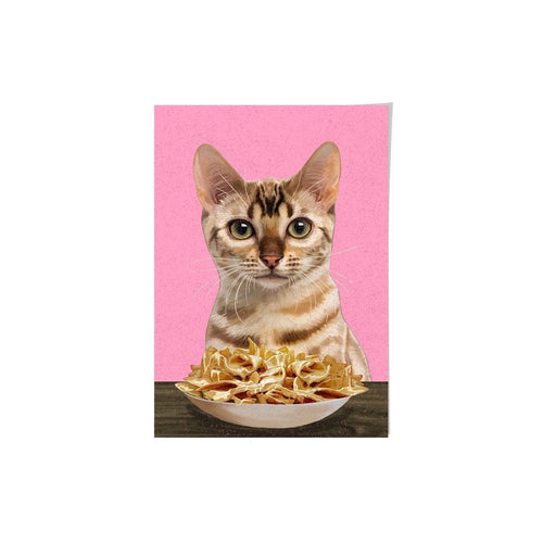 Crown and Paw - Framed Poster Custom Pet with Nachos Portrait - Framed Poster