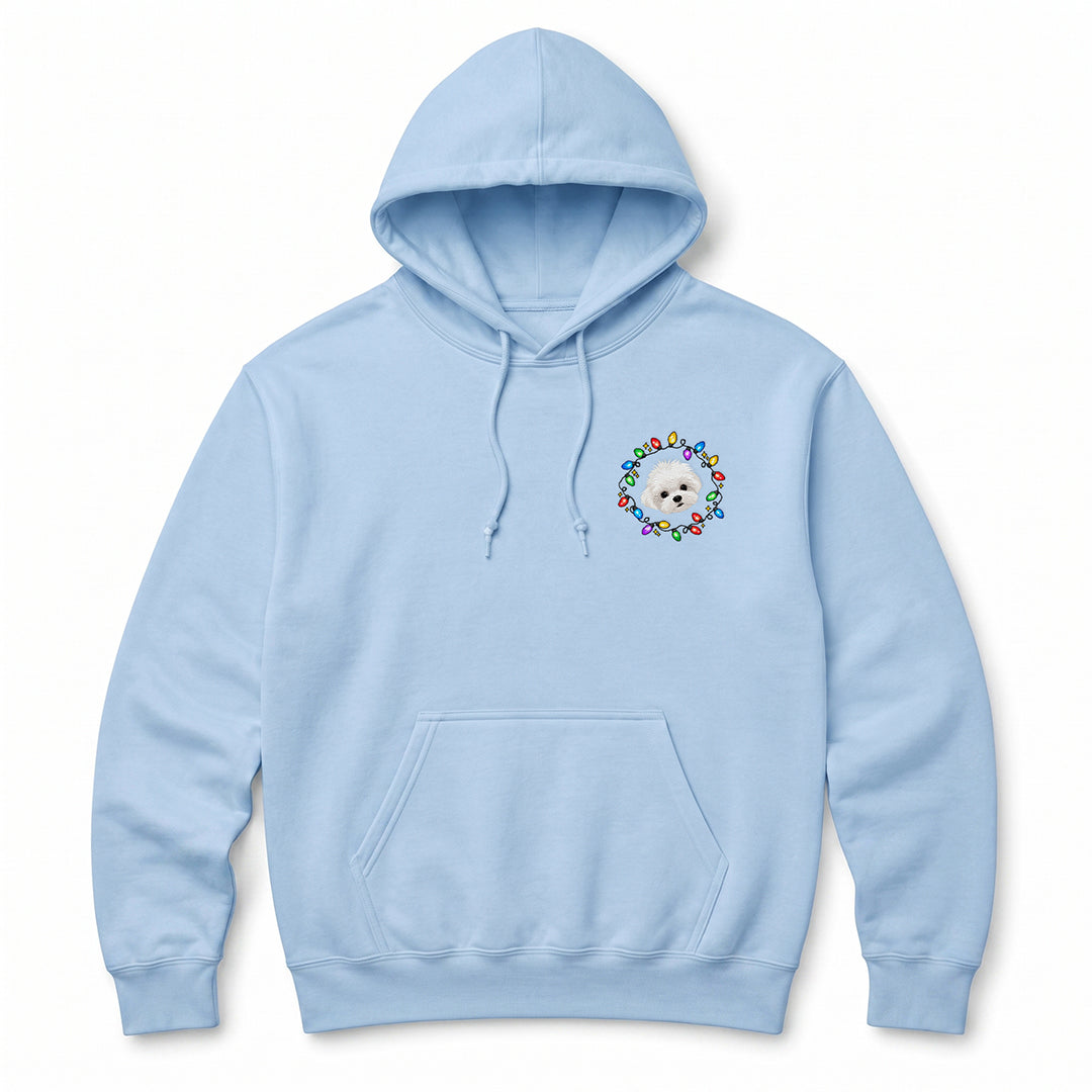 Custom Pet Face Fairy Lights Hoodie