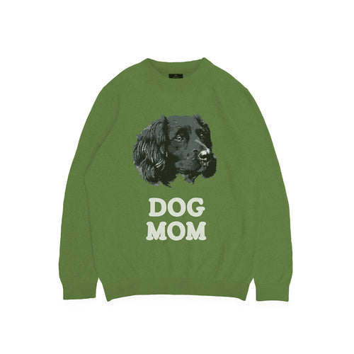 Custom Knitted Dog Mom Text and Pet Face Sweater