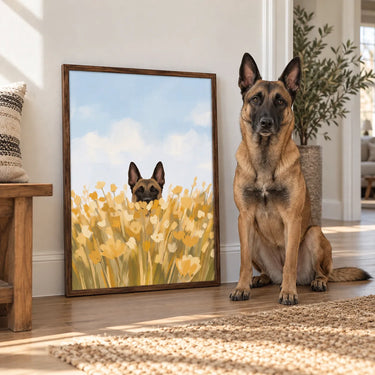 Field of Flowers Pet Portrait