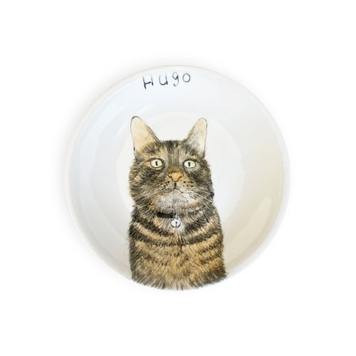 Custom Hand Painted Pet Portrait Ceramic Plate