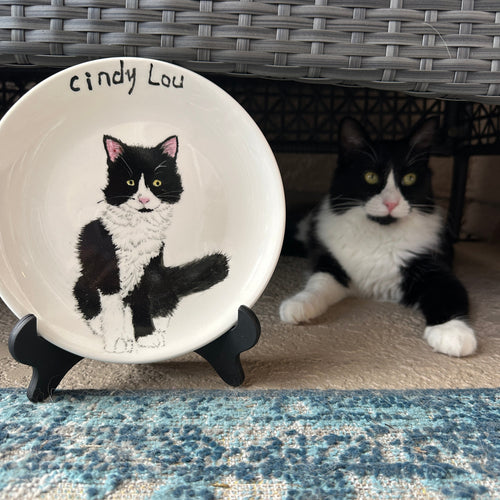 Custom Hand Painted Pet Portrait Ceramic Plate