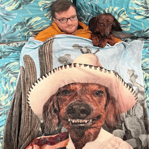 Crown and Paw - Blanket The British Gangster - Custom Pet Blanket