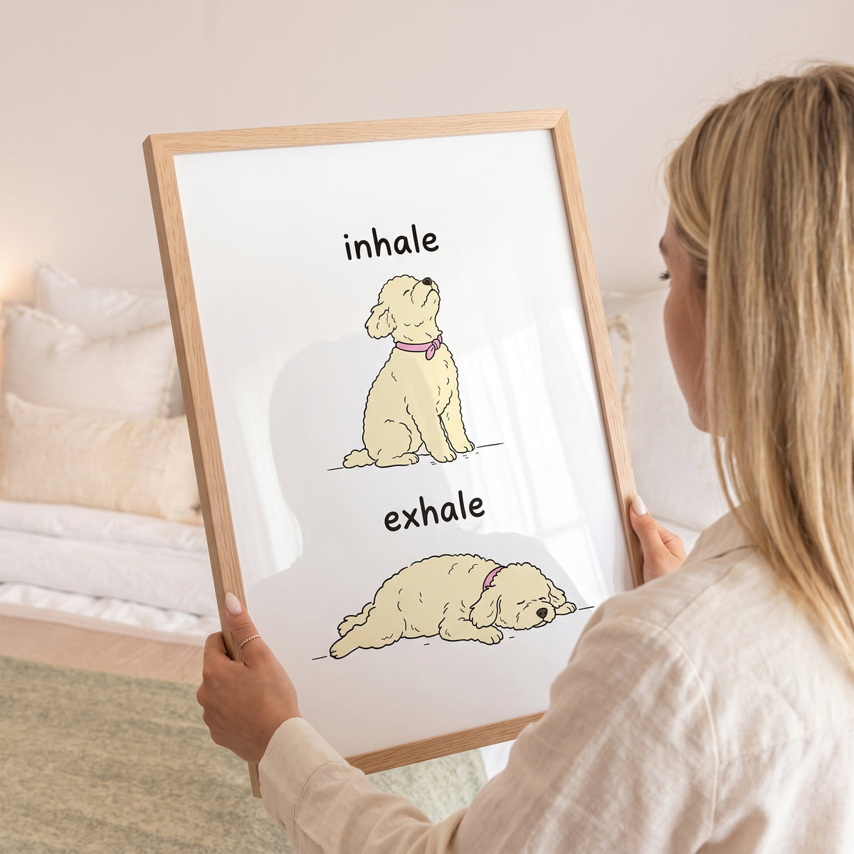 Inhale Exhale Funny Custom Pet Portrait