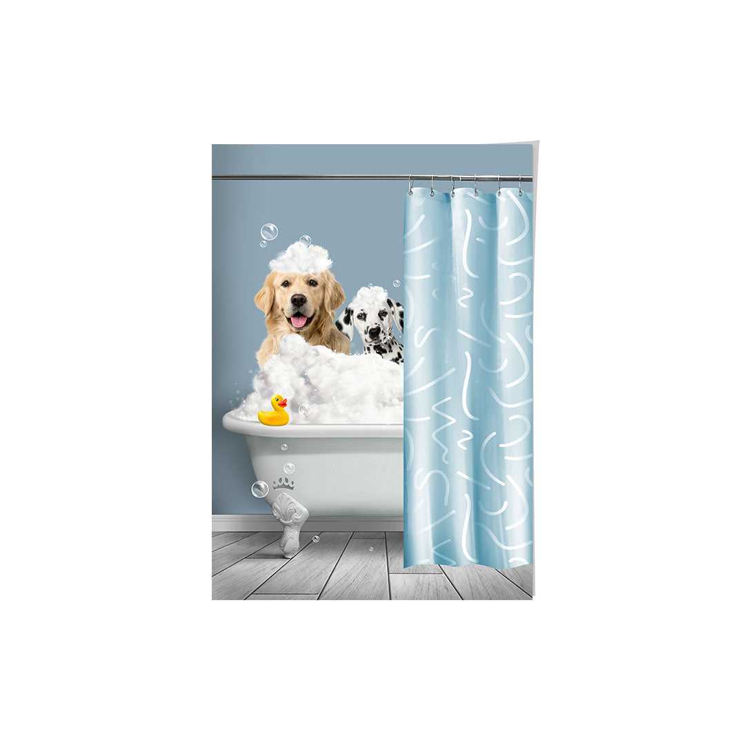 Bath Tub Pet Portrait (Two Pets) - Custom Pet Art