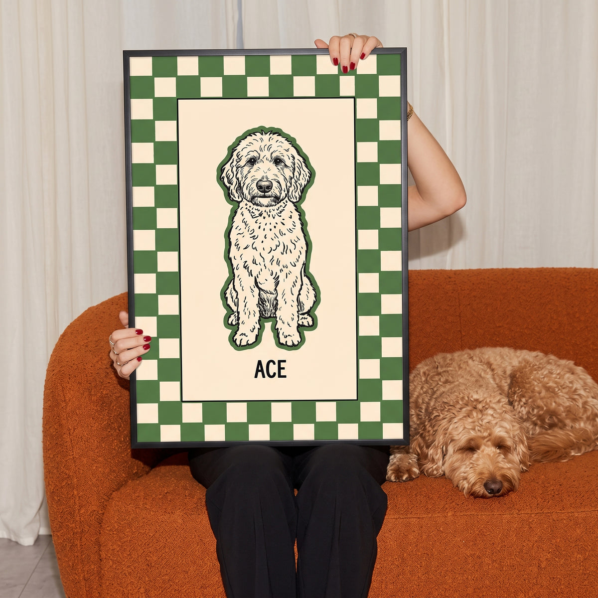 Checkered Pet Portrait