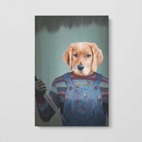 Crown and Paw - Canvas Custom Crown and Paw Halloween Pet Portrait