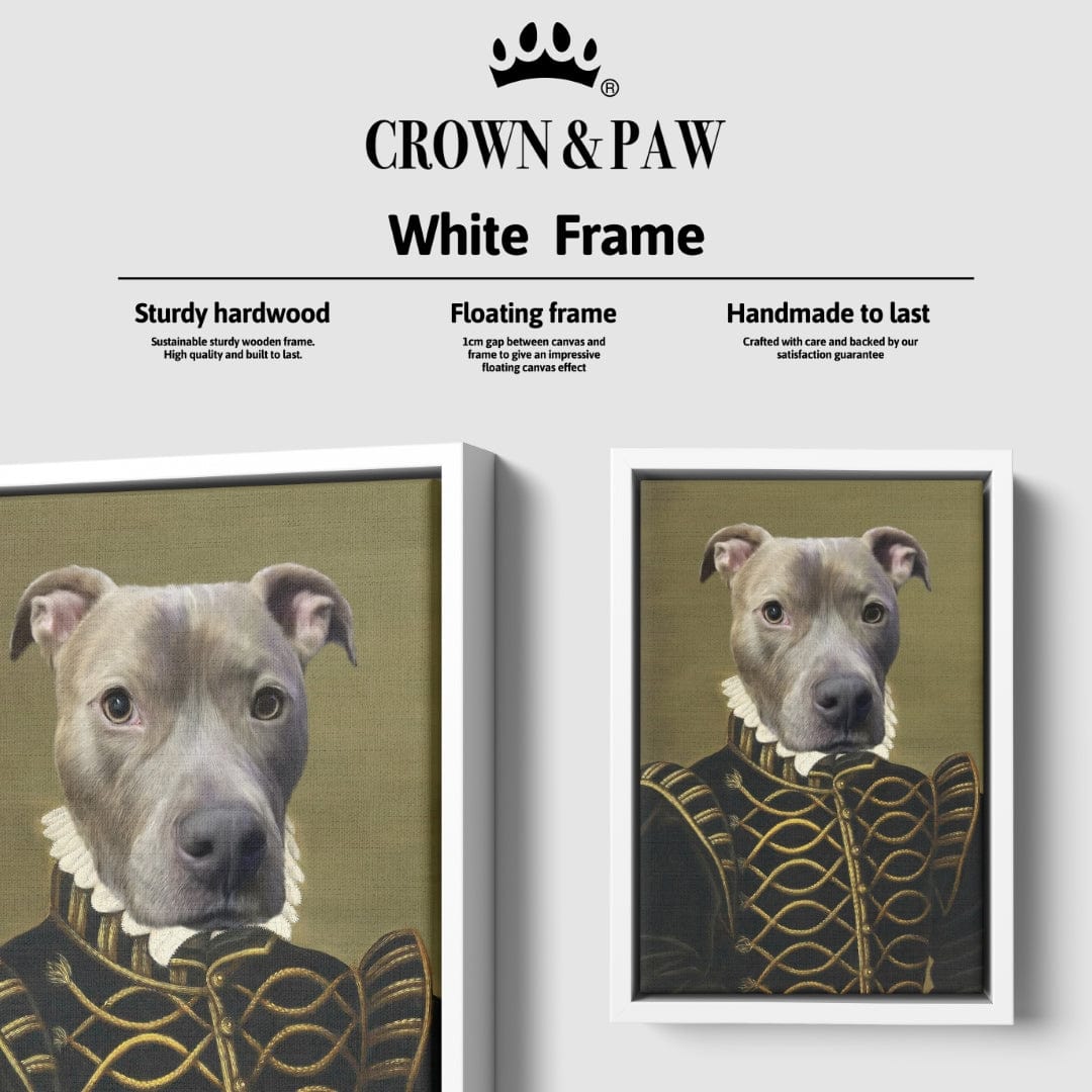 Crown and Paw - Canvas The Noble - Custom Pet Canvas 8" x 10" / White
