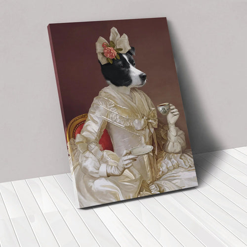 Crown and Paw - Canvas Custom Crown & Paw Portrait - One Pet