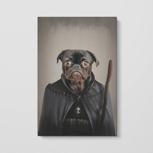 Crown and Paw - Canvas Custom Crown and Paw Halloween Pet Portrait