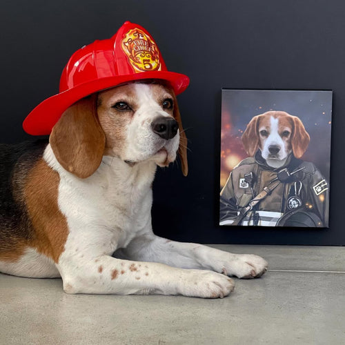 The Firefighter - Custom Pet Canvas