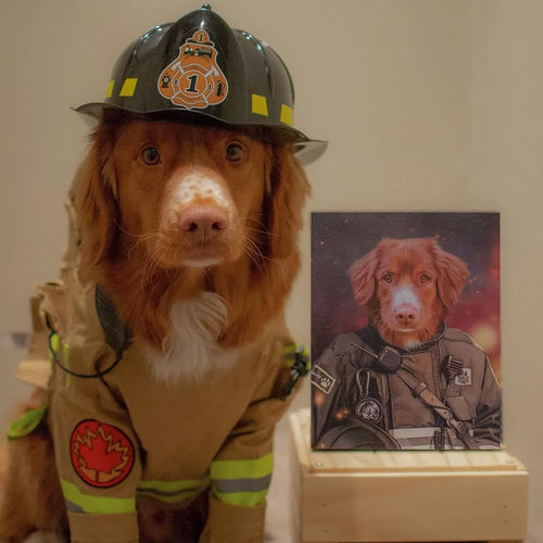 The Firefighter - Custom Pet Canvas