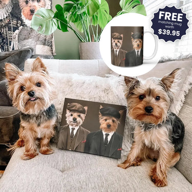 The Gangster Brothers - Custom Pet Canvas