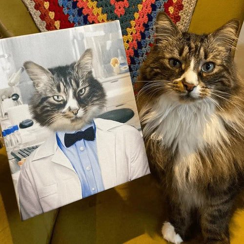 Crown and Paw - Canvas The Scientist - Custom Pet Canvas