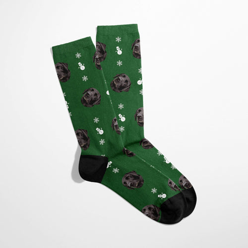 Crown and Paw - Custom Clothing Christmas Bundle Deal: Pet Face Sweatshirt and Socks (Save $30)