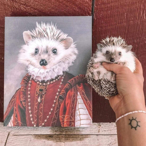 Crown and Paw - Custom Crown & Paw Portrait - One Pet