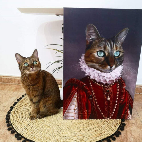 Crown and Paw - Custom Crown & Paw Portrait - One Pet