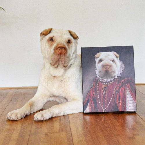Crown and Paw - Custom Crown & Paw Portrait - One Pet