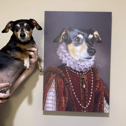 Crown and Paw - Custom Crown & Paw Portrait - One Pet
