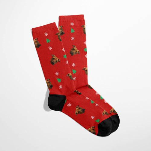 Crown and Paw - Custom Clothing Christmas Bundle Deal: Pet Face Sweatshirt and Socks (Save $30)