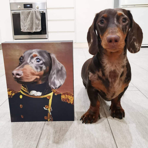 Crown and Paw - Custom Crown & Paw Portrait - One Pet