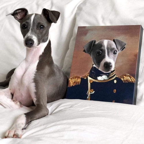 Crown and Paw - Custom Crown & Paw Portrait - One Pet