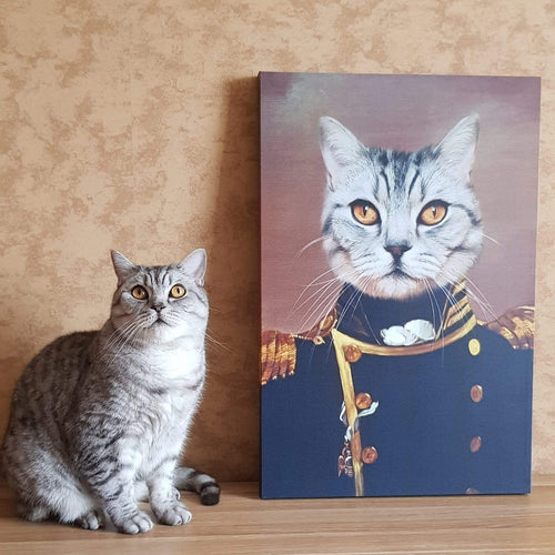 Crown and Paw - Custom Crown & Paw Portrait - One Pet