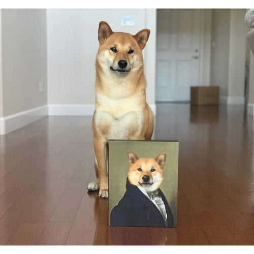 Crown and Paw - Custom Crown & Paw Portrait - One Pet