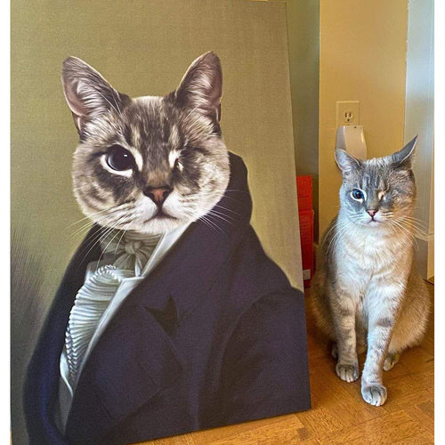 Crown and Paw - Custom Crown & Paw Portrait - One Pet