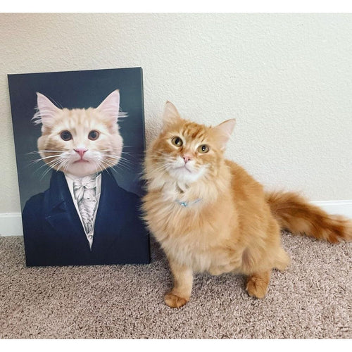 Crown and Paw - Custom Crown & Paw Portrait - One Pet