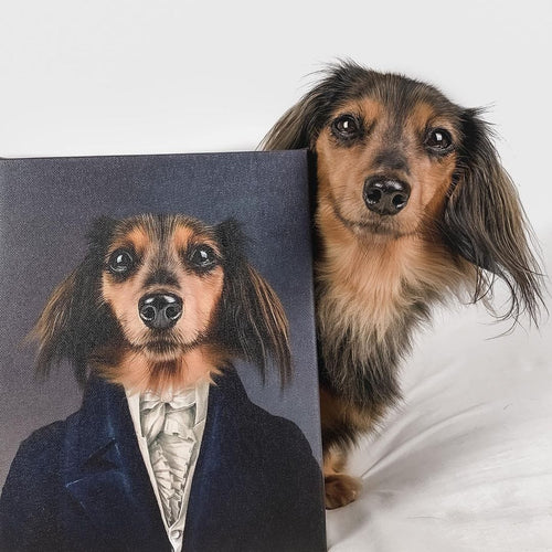Crown and Paw - Custom Crown & Paw Portrait - One Pet