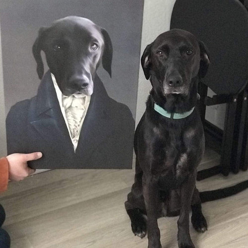 Crown and Paw - Custom Crown & Paw Portrait - One Pet