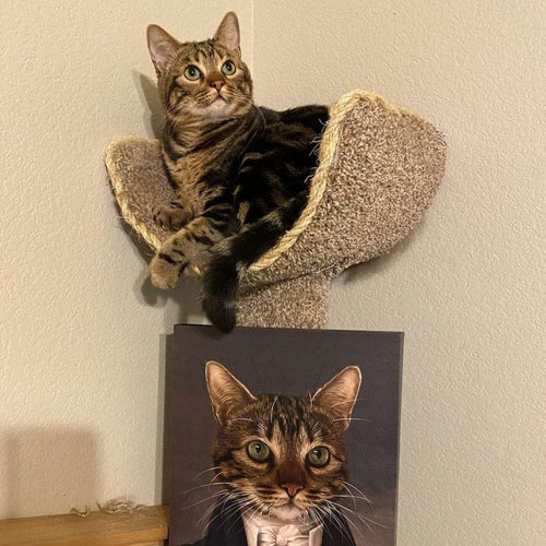 Crown and Paw - Custom Crown & Paw Portrait - One Pet