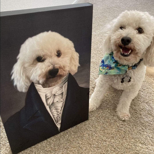 Crown and Paw - Custom Crown & Paw Portrait - One Pet