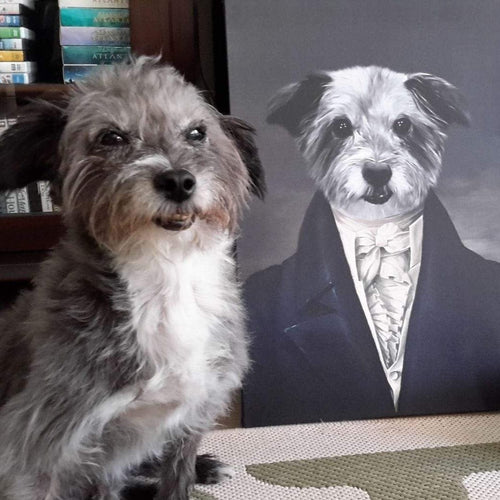 Crown and Paw - Custom Crown & Paw Portrait - One Pet