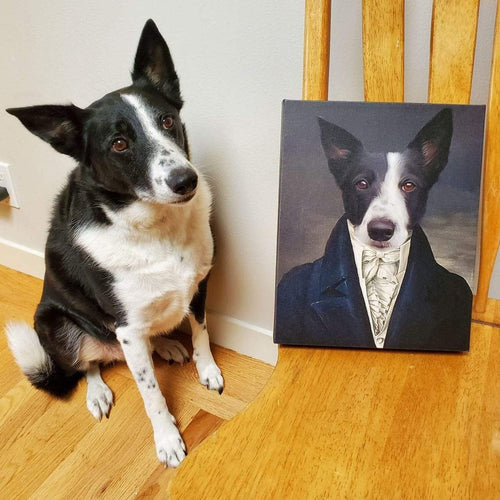 Crown and Paw - Custom Crown & Paw Portrait - One Pet