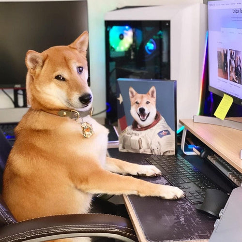 Crown and Paw - Canvas The Astronaut - Custom Pet Canvas